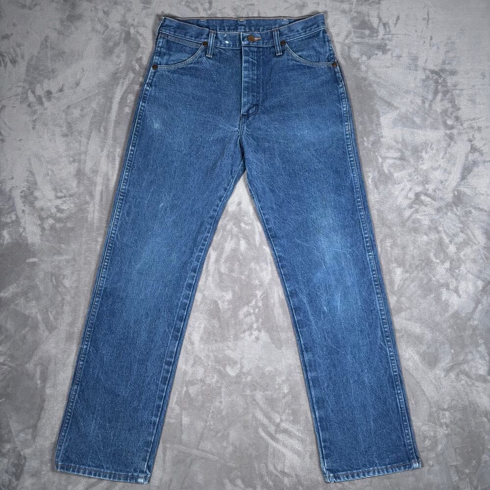 Vintage Wrangler Jeans Mens Size 30x30 Made USA Straight Leg Denim